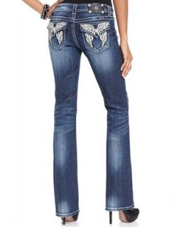 Miss Me Jeans, Bootcut Rhinestone Faux Leather Wing   Jeans   Women