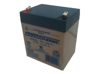 Powersonic PS 1250F1   12 Volt/5 Amp Hour Sealed Lead Acid Battery with 0.187 Fast on Connector Automotive