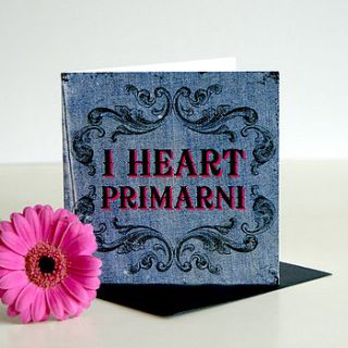 denim greeting card by the strawberry card company