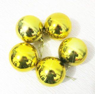 Gold Colored Shatterproof 6pk 60mm Christmas Balls With Sling Christmas Ornaments By U Beauty Beauty