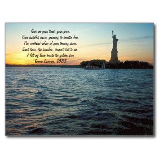 Statue of Liberty Lazarus Quote Postcards