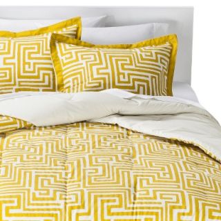 Room Essentials Maize Geo Comforter Set   Yellow (King)