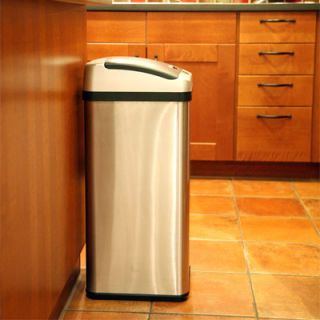 iTouchless 13 Gallon Rectangular Extra Wide Opening Touchless Trash