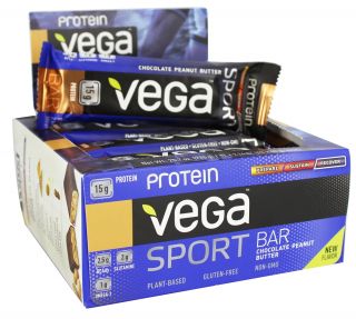 Vega Sport   Plant Based Protein Bar Chocolate Peanut Butter   2.14 oz.