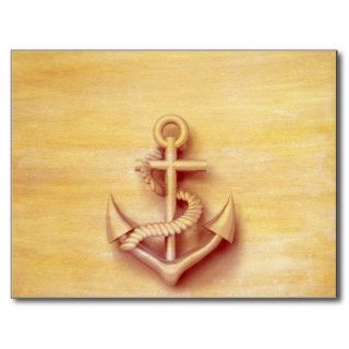 Vintage nautical classy anchor postcard