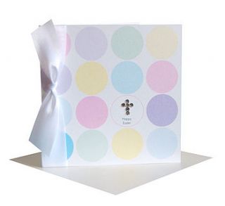 candy floss diamanté cross easter card by made with love designs ltd