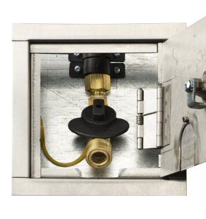 Gas Plug G0101 DM SS 38 Deck Mount Gas Outlet Box with 1/2 Inch Inlet, 3/8 Inch Outlet and Galvanized Stainless Steel Enclosure  Grill Valves  Patio, Lawn & Garden