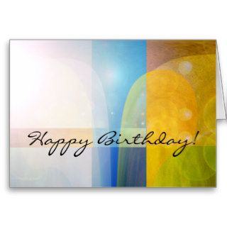 Abstract Glows and Harmonies, Happy Birthday Cards