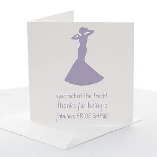 bridesmaid 'thank you' card by white hanami