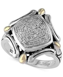 Balissima by EFFY Diamond Accent Dimensional Ring in Sterling Silver and 18k Gold   Rings   Jewelry & Watches