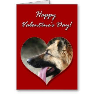 Happy Valentine's Day German Shepherd Card