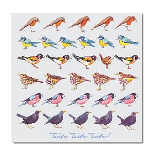 twitter twitter twitter greetings card by sophie allport