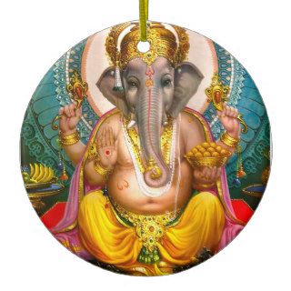 Ganesh Ganesha Ganapati Hindu Elephant Deity Christmas Tree Ornament