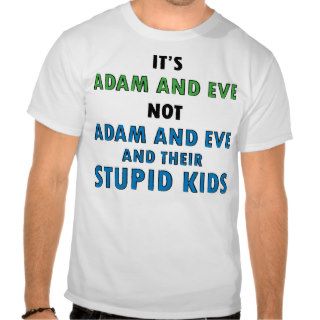 Adam and Eve and Kids (Men's Light) T Shirts