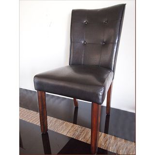 Black Faux Leather Dining Chairs (Set of 2) Dining Chairs