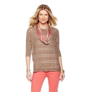 MarlaWynne Textured Open Knit Boxy Top