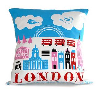 london town cushion by michelle mason