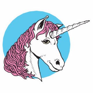 purple/pink mane unicorn head cut outs