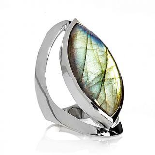 Himalayan Gems™ Marquise Shaped Labradorite Sterling Silver Ring