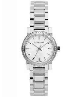 Burberry Watch, Womens Swiss Diamond Accent Stainless Steel Bracelet 26mm BU9220   Watches   Jewelry & Watches