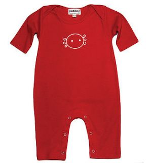 organic curly girly babygrow by pudding clothing