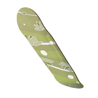 Lotus&Stripes [olive] Skate Deck