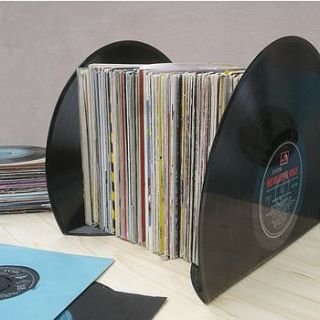 large vinyl record bookends lp's by vinyl village