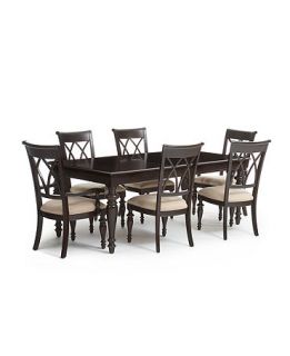 Bradford Dining Room Furniture, 7 Piece Set (Rectangular Table, 4 Side Chairs and 2 Arm Chairs)   Furniture