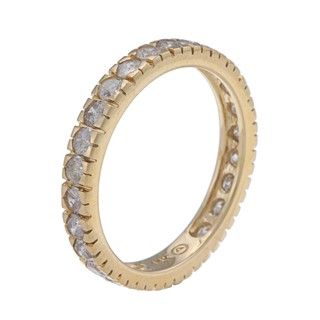 Beverly Hills Charm 14k Yellow Gold 1 1/4ct TDW Diamond Wedding Band (H I, I2 I3) Beverly Hills Charm Women's Wedding Bands