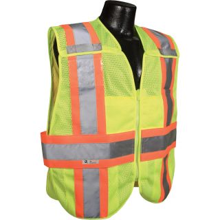 Radians Class 2 Breakaway Expandable Two-Tone Safety Vest — Lime, 3XL/5XL, Model# SV24-2ZGM-3X/5X  Safety Vests