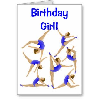 Gymnast Birthday Card