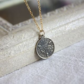 silver coin necklace by harry rocks