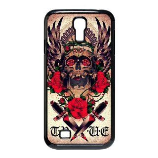 Custom Skulls and Rose Cover Case for Samsung Galaxy S4 I9500 LS4 177 Cell Phones & Accessories