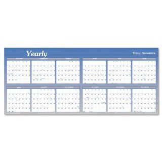 AAGA177   Write On/Wipe Off 6 Month Format Yearly Wall Organizer  Wall Calendars 