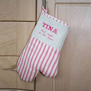 personalised oven glove by blossom & flo