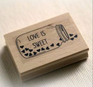 wedding favour 'love is sweet' stamp by beautiful day
