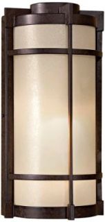 The Great Outdoors 72020 A179 PL 1 Light 14.75" Height Outdoor Wall Sconce from the Andrita Court Collection, Textured French Bronze   Wall Porch Lights  