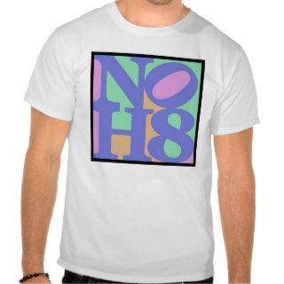 NOH8 Anti Prop 8 T shirt, pastel with black trim
