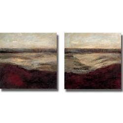 Bradford Brenner 'Dunes of Brighton I and II' 2 piece Canvas Art Set Canvas