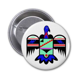 Native American Eagle Pinback Button