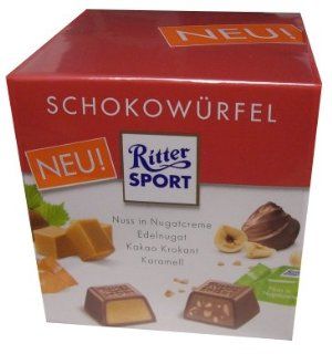 Ritter Sport Schokowurfel, 4 flavors, 176g, 22pc box  Candy And Chocolate Bars  Grocery & Gourmet Food