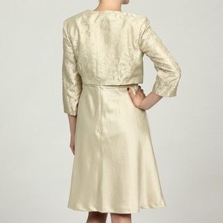 Women's Jacquard Bolero Jacket with Pleated Skirt Two Piece Set Evening & Formal Dresses