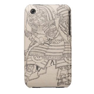 Classic armored samurai warrior Hokusai sketch art Case Mate iPhone 3 Case