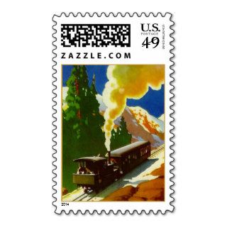 COG RAILROAD TRAIN TRAVEL HILLS MOUNTAINS STAMPS