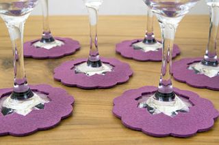 mulberry felt wine glass slippers by madewithfelt