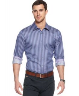 BOSS HUGO BOSS Shirt, Lucas Multicolor Stripe Shirt   Casual Button Down Shirts   Men