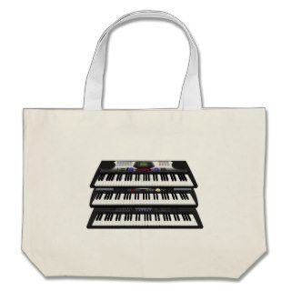 Three Modern Keyboards Synthesizers Tote Bags