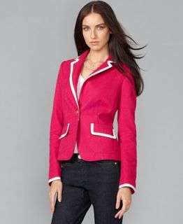 Tommy Hilfiger Jacket, Long Sleeve Fitted Blazer   Jackets & Blazers   Women