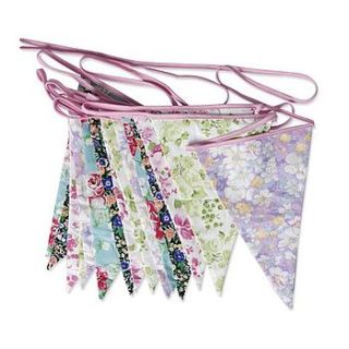 floral print vintage style bunting by house interiors & gifts