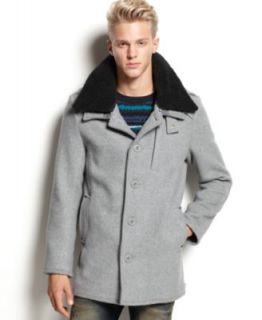 Rogue State Faux Leather Sleeve Coat   Coats & Jackets   Men